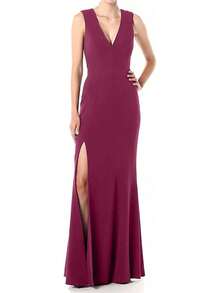 Dress the Population Sandra - Traje de baño con Tirantes Gruesos y Vestido con Hendidura Vestido para Mujer - Pino - Ver 6