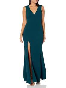 Dress the Population Sandra - Traje de baño con Tirantes Gruesos y Vestido con Hendidura Vestido para Mujer - Pino - Ver 4