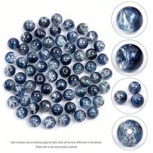 60pcs/100pcs 8mm Dual-Color Gradient Crackle Glass Beads, Cracked Texture Aesthetic Beads, Loose Pre-Drilled Round Beads For Handmade Crafts, Suitable For Jewelry Making, DIY Bracelets, Phone Chains, Necklaces, Earrings, Keychains, Bag Accessories And More - Multicolor - View 3
