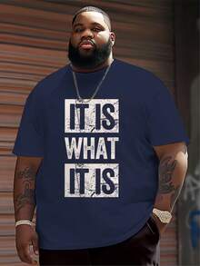 Men's Summer  T-Shirt, Artistic Style T-Shirt, Casual And Comfortable Men's T-Shirt, PLUS SIZE - Black - View 6