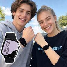 Premium Rubber Watch Band With Unique Slanted Connector For Apple Watch 38/40/41/42/44/45/46/49mm, Asymmetric Diagonal Sport Strap For Men Women - Black - View 5