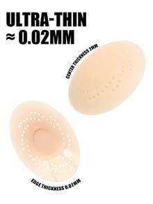 Set de regalo de cubiertas adhesivas para pezones de verano, material de silicona lavable y reutilizable, ligero y anti-protuberancia de pezón, invisible y sin costuras, almohadillas para pechos de mujer, adecuado para boda, vacaciones en la playa, uso diario - Multicolor - Ver 8