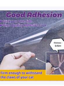 1 Roll Thickened Transparent Furniture Protection Film, Anti-Cat Scratch, Waterproof, Easy To Tear And Cut, Self-Adhesive No Residue; Suitable For Sofa, Wall, Marble Countertop, Kitchen Countertop Protection - 1 Roll 45*500CM - View 7