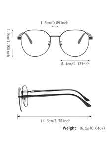 1 Paar Herren-Brille mit Metallrahmen, rund, akademischer Stil, minimalistisch, bequem, neutral, intellektuelle Modebrille, geeignet für Debattierwettbewerbe, Lesekreise und Studentenorganisationen - Transparent - Übersicht 11
