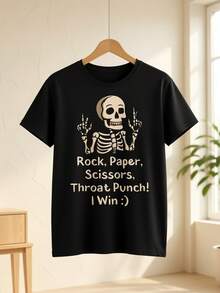 Plus Size - Plus Size - Casual T-Shirt For Plus Size Women, Featuring A Round Neck, Short Sleeves, And A Slightly Stretchy Material, Designed For Comf - Hitam - View 6