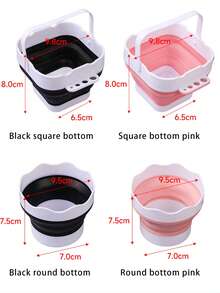 Mini Foldable Paint Brush Cleaning Bucket, Small Portable Handheld Brush Washer, Suitable For Art Students Painting - Multicolor - View 6