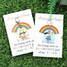 6pcs Fun Back To School Keychain Gift Set, Includes Thank You Card, Resin Blackboard Pen Holder And Inspirational Decor, Perfect For Teacher's Day/Graduation/Halloween/Christmas And Other Occasions, Decorated With Synthetic Gemstones And Inspirational Accessories, Thanksgiving Special Offer - Great Value Gift - Multiple Styles - View 6