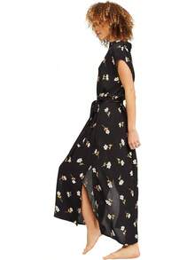 Vestido Midi  Lovely Ways con Botones Frontales, Vestido Informal para Mujer - Rojo (Red Clay) - Ver 3