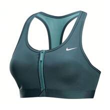Nike Swoosh Logo Stylish, Minimalist, Breathable Sports Bra For Women, Green. - Green - View 6