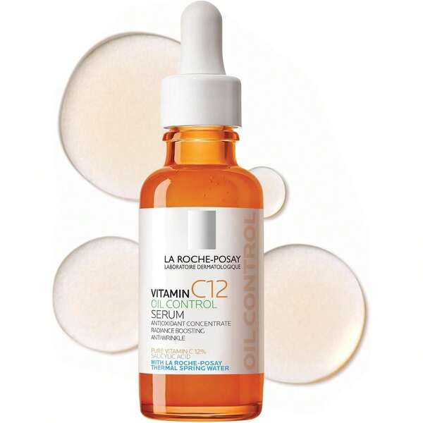 La Roche Posay Pure 12% Vitamin C Serum For Face With Hyaluronic Acid & Salicylic Acid, Hydrating Face Serum, Boost Radiance & Reduce Wrinkles, 2 Formulas Variant 2
