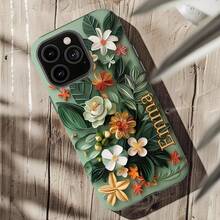 Funda de teléfono personalizada con diseño floral de papel enrollado, arte botánico para  S26 Ultra S25 FE S24 S23  17 Pro Max 16 15 Plus 14 13 Pixel 10  HONOR  OPPO - Multicolor - Ver 2