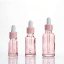 5pcs Pink Transparent Dropper Essential Oil Bottle Set, Summer Skincare Aromatherapy Liquid Dispensing Storage Tool, Pink And White Color Block Press Dropper For Precise Liquid Extraction And Single-Use Portion Control, Transparent Pale Pink Bottle Body For Easy Visual Monitoring Of Remaining Liquid Volume - Pink - View 1