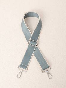 Correa de cincha ancha con borde blanco y contraste de color minimalista, hebilla de metal ajustable con alivio de presión, correa de repuesto versátil para bolso de un solo hombro y bandolera, accesorio de bolso multicolor - Multicolor - Ver 15