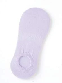 5 Pasang Kaos Kaki Perahu Tipis Ultra-Tipis Warna Es Krim Kontras Warna Solid, Kaos Kaki Pendek Anti-Selip Anti-Gesekan - MultiWarna - View 6