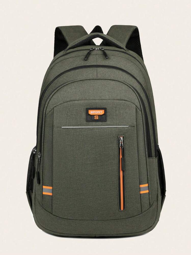 Mochila Estudiantil de Gran Capacidad Estilo Universitario para Mujeres, Adecuada para Escuela Secundaria, Preparatoria, Universidad - Verde - Añade 2