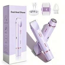 2-In-1 Double Head Electric Shaver For Women, Gentle To Skin, Waterproof For Dry & Wet Use. USB Charging, Portable Design. Perfect For Removing Hair On Bikini Line, Armpits, Legs And Other Body Parts, Travel Essential, Ideal Gift For Her - Multicolor - View 1