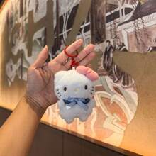 SANRIO 1個 8cm 毛絨包包吊飾，可愛 Hello Kitty/Cinnamoroll/My Melody/Kuromi 柔軟鑰匙圈，蓬鬆卡通吊飾，適合背包、帆布托特包、書包裝飾，可愛風格送給女孩與學生的禮物 - 彩色 - 查看 16