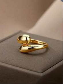 Women's Open Ring Suitable For Daily Wear - Teardrop Ring - View 1