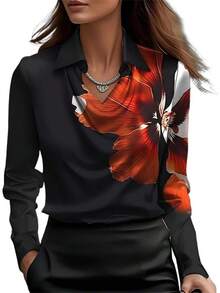 sa de satén con cuello dudete para mujer Genérico – Elegantes blusas de seda de manga larga, camisas de trabajo casuales y elegantes para oficina, invitadas de boda y atuendos escolares 2025 - Rojo - Ver 17