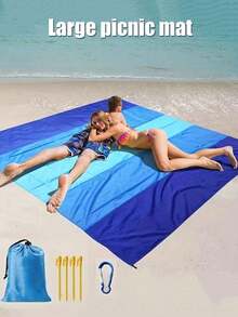 Picnic Beach Blanket 4-7 Person Oversized Lightweight Sand-Proof Beach Mat Large Picnic Mat Suitable For Beach Travel Camping Hiking - Multicolor - View 12