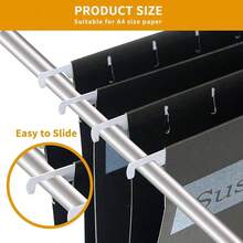 - Paquete de 25 carpetas colgantes para archivos, soporte para archivos de suspensin A4, carpetas organizadoras para colgar, archivadores con pestaa y etiqueta para la escuela, hogar, - negro - - Ver 5