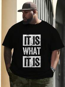 Men's Summer  T-Shirt, Artistic Style T-Shirt, Casual And Comfortable Men's T-Shirt, PLUS SIZE - Black - View 4