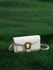 POHO ZOOZ Brand Customized Envelope Bag Shoulder Square Bag - White - White - View 3