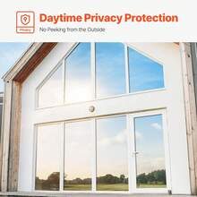 [Fathersdaygift] One Way Mirror Privacy Window Film Static Cling Daytime Tint Black-Silver - 35.4inch X 13.1ft[Black-silver] - View 10