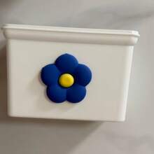 Cute Flower Magnetic Storage Box, No-Drill Wall-Mounted Storage Box, Strong Magnetic Refrigerator Storage Container, Suitable For Kitchen, Office, Bathroom, Desktop And More, Decorative Flower Magnetic Storage Box - Multicolor - View 7