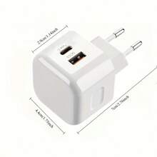 Kepala Pengisi Daya Cepat USB-A+C 20W QC3.0+Type C, Kompatibel dengan iPhone 15/15 Pro Max/15 Pro/15 Plus/ Pro, untuk S23/ S22/ S21/ 7/8 Pro. - View 6