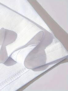 Camiseta corta de verano para hombre con cuello redondo y estampado de peces - Blanco - Ver 4