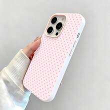 tema de estampado de lunares rosasfunda de teléfono Fundas compatibles con ,Apple,VIVO,OPPO,,, y Honor.Fabricadas en silicona TPU,ofrecen protección contra golpes y caídas. - Rosa - Ver 4