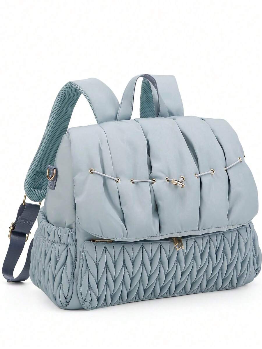 Bolso de pañales para bebé, bolso de gran capacidad para viajes, paquete de entrega de hospital, bolso de transporte de pañales para bebé, bolso de viaje de maternidad - Azul - Ver 1