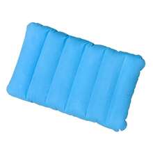 1pc Large Size Inflatable Pillow, PVC Flocked Rectangular Backrest, Foldable And Portable Inflatable Pillow, Travel Backrest, Outdoor Camping Pillow, Travel, Flight Pillow - Multicolor - View 11