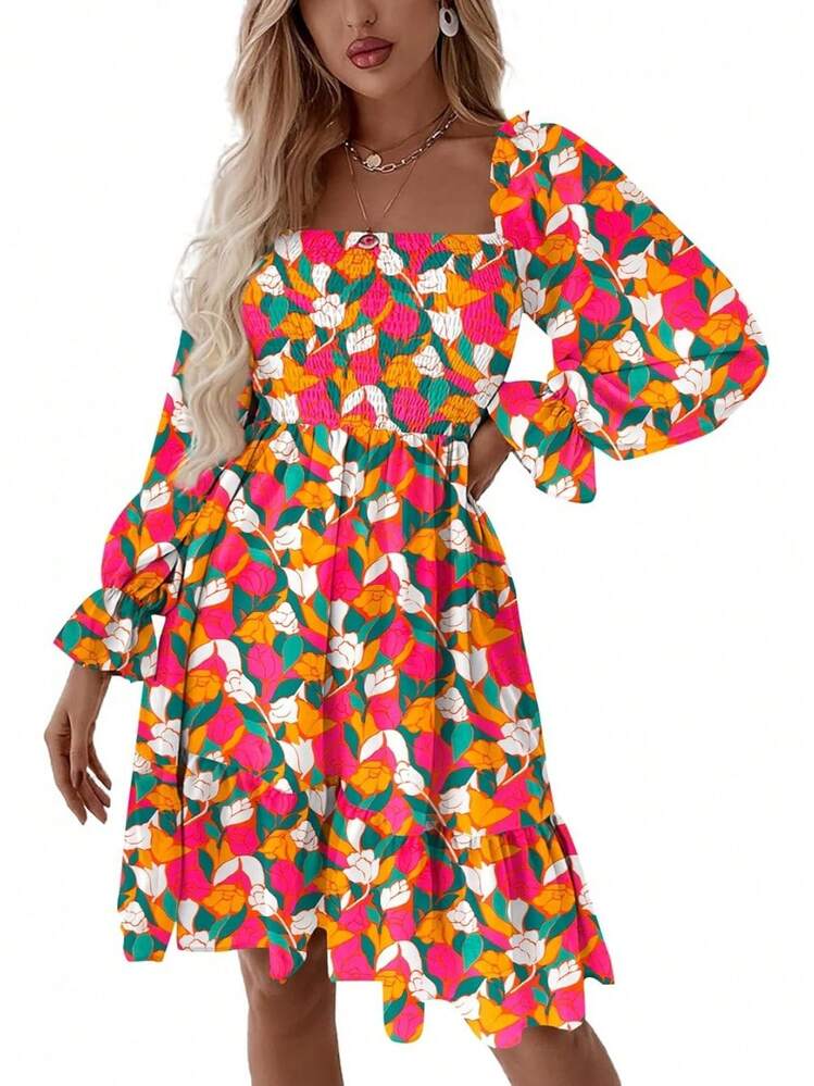 LYANER Vestido - Estampado floral champaña - Añade 10