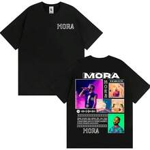 Mora Lo Mismo De Siempre Album Tour Merch T-Shirts pour hommes et femmes, T-shirt de mode gothique de rue, coton, confort, T-shirt oversize - Noir - Voir 2