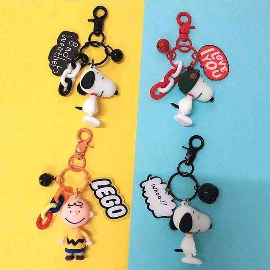 1pc Charlie Snoopy Cute Personalized Creative Cartoon Bag Charm, Suitable As Small Gift For Fans, Family And Friends [Random Style] - Multicolor - View 1