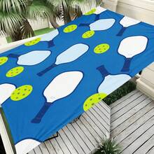 1pc Pickleball Pattern Sun Shade Canopy, Modern Style, Colorful, Large Size, UV Protection, Sturdy And Durable, Easy To Install, Suitable For Beach, Garden, Patio, Includes Rope - Blue - View 5
