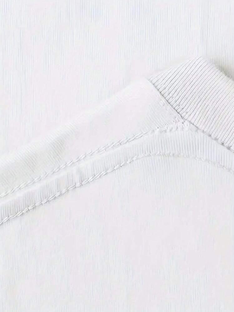 Under The Radar - Women's Versatile Round Neck Loose Fit Summer T-Shirt, Comfortable And Casual, Youthful, Modern And Energetic For Everyday Wear, Short Sleeve - Vintage Urban Style - 白色 - 查看 2