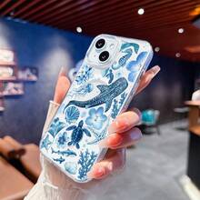 Funda para Teléfono - Una funda transparente de acrílico con diseños de tiburones ballena, tortugas marinas, medusas, caballitos de mar, corales, estrellas de mar y peces, compatible con varios modelos de , perfecta para regalar. - transparente - Ver 3
