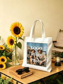 Tas Tote Kanvas Polos yang Dipersonalisasi, Tas Belanja yang Dapat Digunakan Kembali, Dicetak dengan Logo yang Dipersonalisasi, Tas Tote Ringan untuk Perjalanan Sehari-hari, Cocok untuk Penggunaan Sehari-hari - MultiWarna - View 6