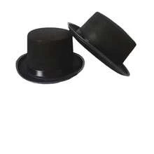 1pc Halloween Black Magician Top Hat, Felt High Hat Party Prop For Ball Performance Magic Hat - Black - View 8