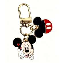 1/2pcs Disney New Cute Heart-Shaped Mickey Minnie Mouse Couple Keychain, Unisex Exquisite Metal Bag Charm Key Chain - Multiple Styles - View 13