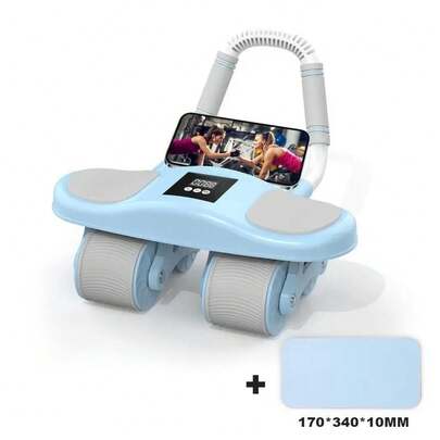 Four-Wheel Healthy Abdomen Automatic Rebound Rolling Abdomen Training And Abdominal Contraction, Abdominal Wheel Elbow Support Roller Exercise And Fitness Equipment Men, Women And Families