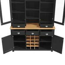 Multi-Purpose Highboard For Home With Tip-Over Protection, Stand Cabinet For Kitchen And Living - Black - View 10