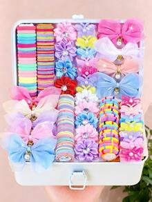 8/162/Pcs/Set Flower & Bow Colorful Hair Accessories Set, Sweet Hair Accessories - Suitable For Girls And Women, Daily Essential - Multicolor - View 12