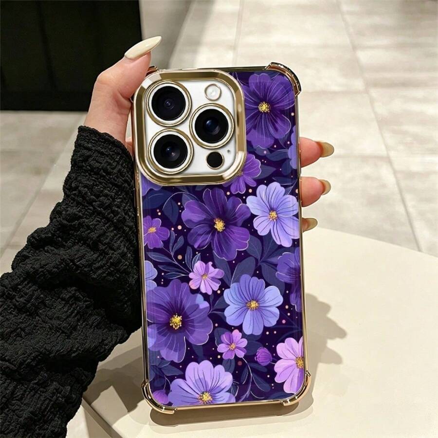 Floral Cell Phone Case: Modern Design With Full Drop Protection And Features, Suitable For Multiple Mobile Phone Models Such As The 5 Series Up To The 17 Pro Including Plus, Pro, Pro And 16e, A And S Series With A03, A04, A04e, A05, A06, A12, A15, A22, A32, A34, A35, A54, A55, S23, S24 Ultra, Moto G52, G54, G84, C40, C65, M5s, M6 Pro 4G, X5, Pro And 9A, A3, Note 11 4G, Comfortable And Durable Case For Everyday Personal Use - 多色3 - 查看 1