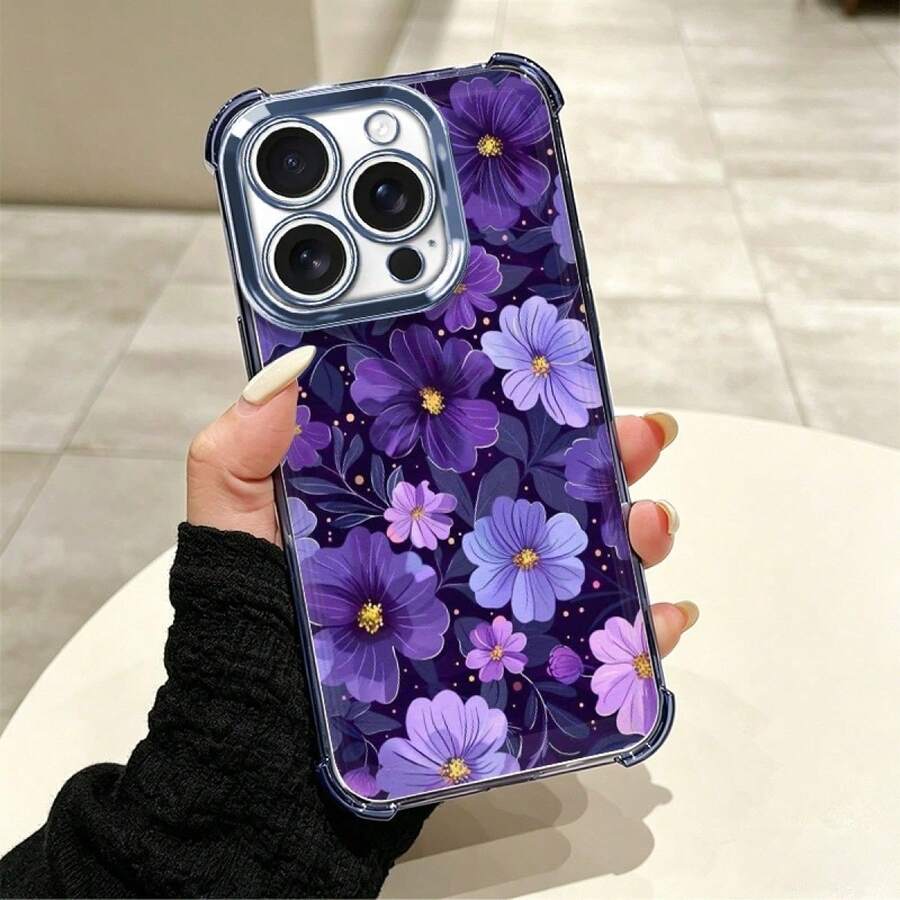 Floral Cell Phone Case: Modern Design With Full Drop Protection And Features, Suitable For Multiple Mobile Phone Models Such As The 5 Series Up To The 17 Pro Including Plus, Pro, Pro And 16e, A And S Series With A03, A04, A04e, A05, A06, A12, A15, A22, A32, A34, A35, A54, A55, S23, S24 Ultra, Moto G52, G54, G84, C40, C65, M5s, M6 Pro 4G, X5, Pro And 9A, A3, Note 11 4G, Comfortable And Durable Case For Everyday Personal Use - 多色4 - 查看 1