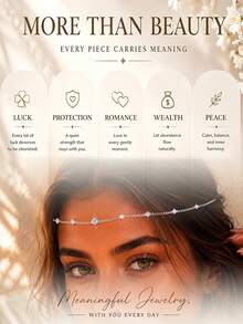 outingfit 1pc Beach Chain Star Flower Head Chain, Bohemian Style Fashion Headpiece Hair Chain, Personalized Women's Jewelry Accessory - FJ2278 - View 10