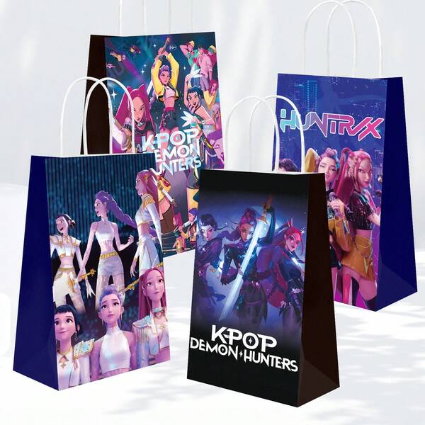 12pcs/Random 1pc K-Pop Girl Group Theme K-POP Party Storage Bags, Candy Bags Disposable Gift Bags, Room Decor And Party Decor, Also Ideal Decoration For Halloween, Christmas And Party, Simultaneously Great Surprise Gift For Fans, Boyfriend/Girlfriend, Birthday, Graduation Gift, Suitable For Men And Women, Simultaneously Great Surprise Gift For Fans.